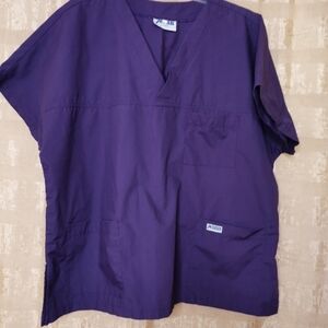 Scrubs top purple large or XL